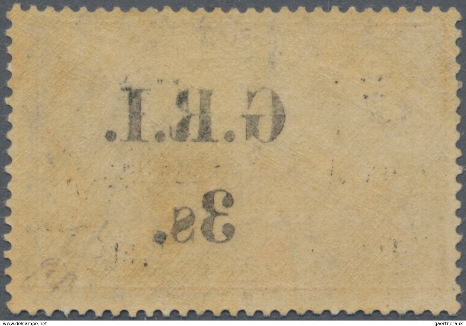 Deutsch-Neuguinea - Britische Besetzung: 1914: 3 S. Auf 3 M. Violettschwarz, Aufdruck 'G.R.I.' In Ty - Nuova Guinea Tedesca