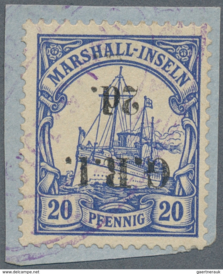 Deutsche Kolonien - Marshall-Inseln - Britische Besetzung: 1914: 2 D. Auf 20 Pf. Ultramarin Mit KOPF - Marshall-Inseln