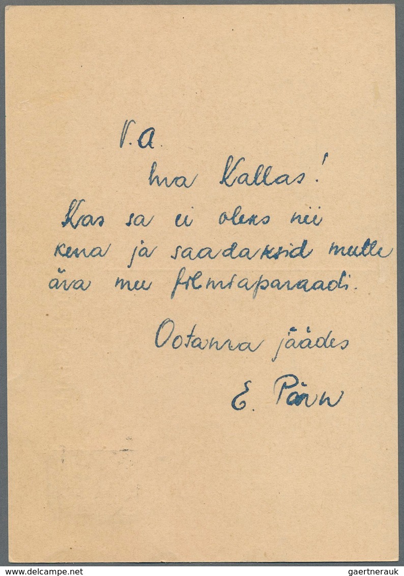 Dt. Besetzung II WK - Estland - Odenpäh (Otepää): 1941, 20 + 20 (K) Schwarz/violettultramarin, Type - Occupation 1938-45