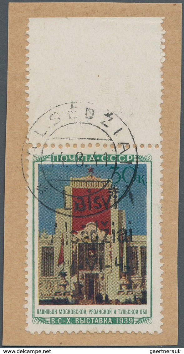 Dt. Besetzung II WK - Litauen - Alsedschen (Alsedziai): 1941, 30 K Landwirtschafts-Ausstellung "Mosk - Occupazione 1938 – 45