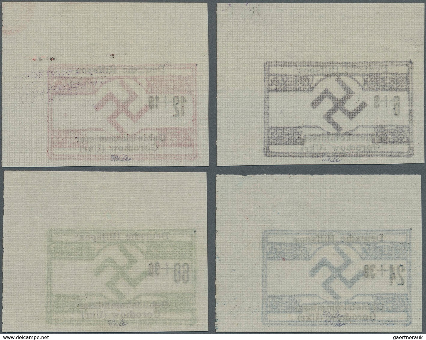 Dt. Besetzung II WK - Ukraine - Nordukraine: 1944, Gorochow: 6 + 9 Pf Bis 60 + 90 Pf, Unverausgabter - Occupation 1938-45