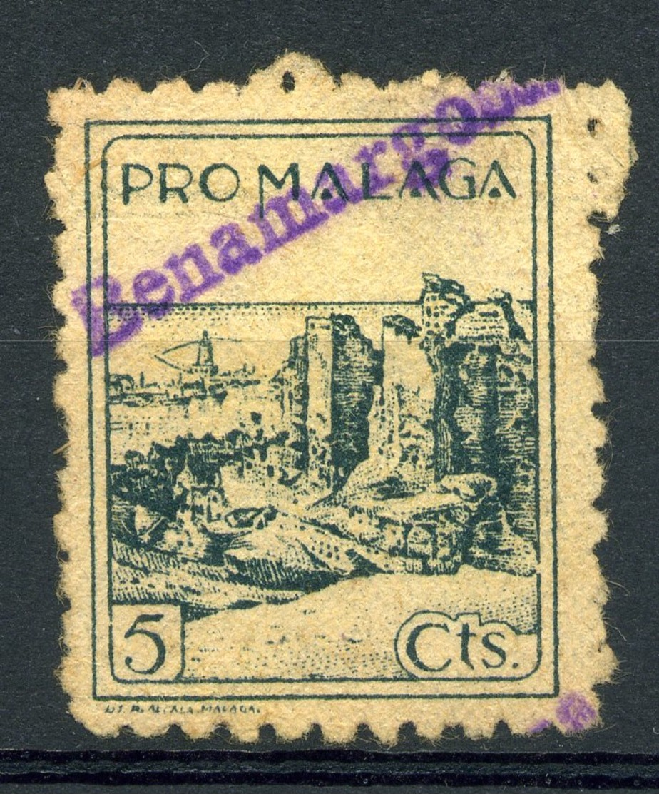 PUEBLOS MÁLAGA. EX-COLECCIÓN GÓMEZ-GUILLAMÓN. BENAMARGOSA 1. PAPEL CORRIENTE. - Viñetas De La Guerra Civil