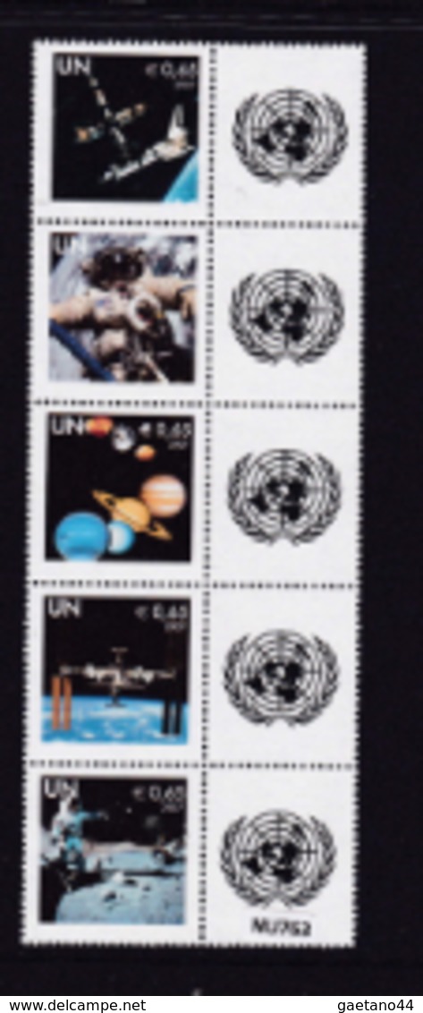 ONU Vienna 2007: Striscia Di 5 Valori MNH/** Della Serie "Francobolli Per Saluti. Settimana Mondiale Dello Spazio". - Blocchi & Foglietti