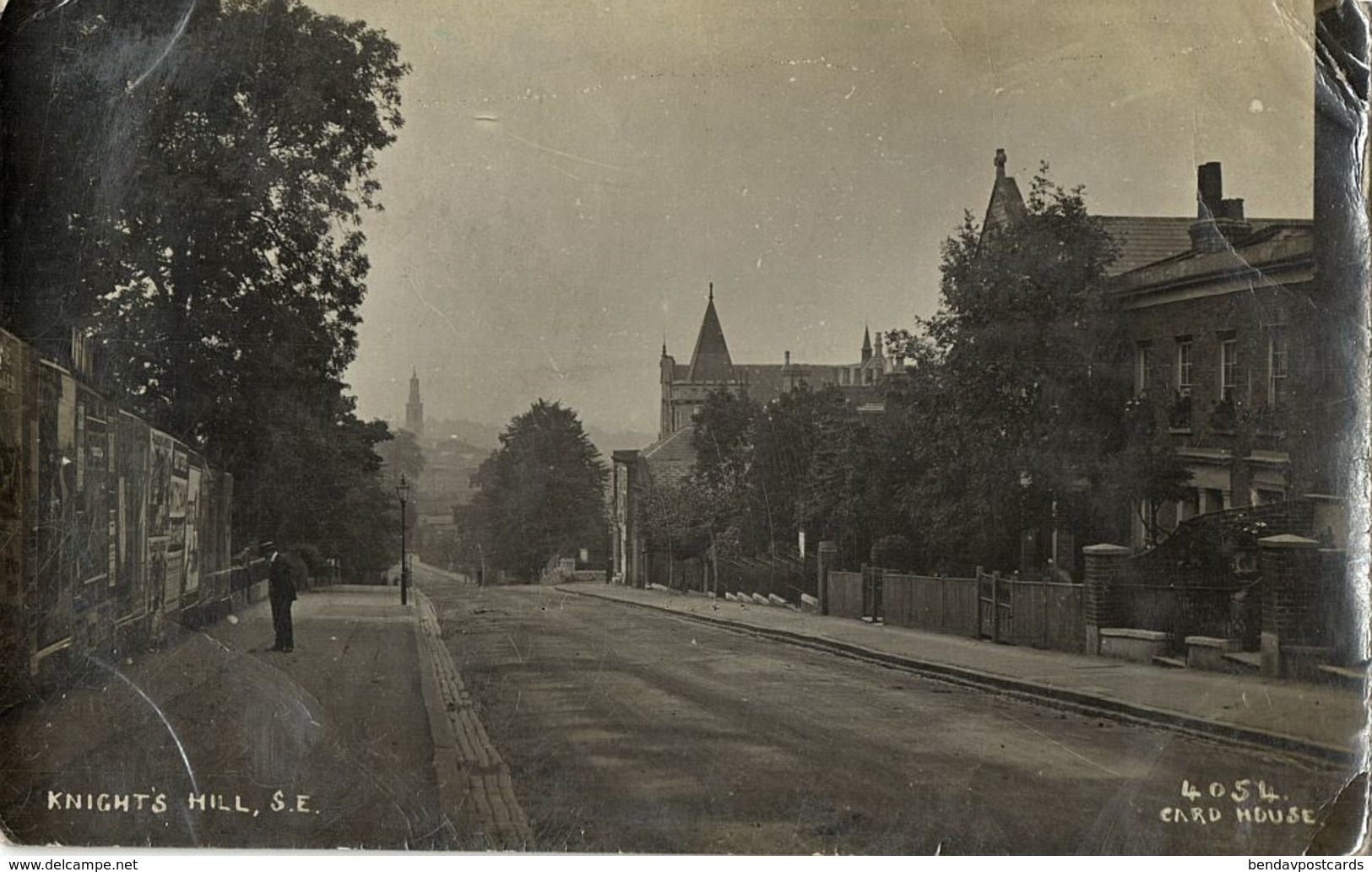 London, Knight's Hill, West Norwood (1919) Card House RPPC Postcard - London Suburbs