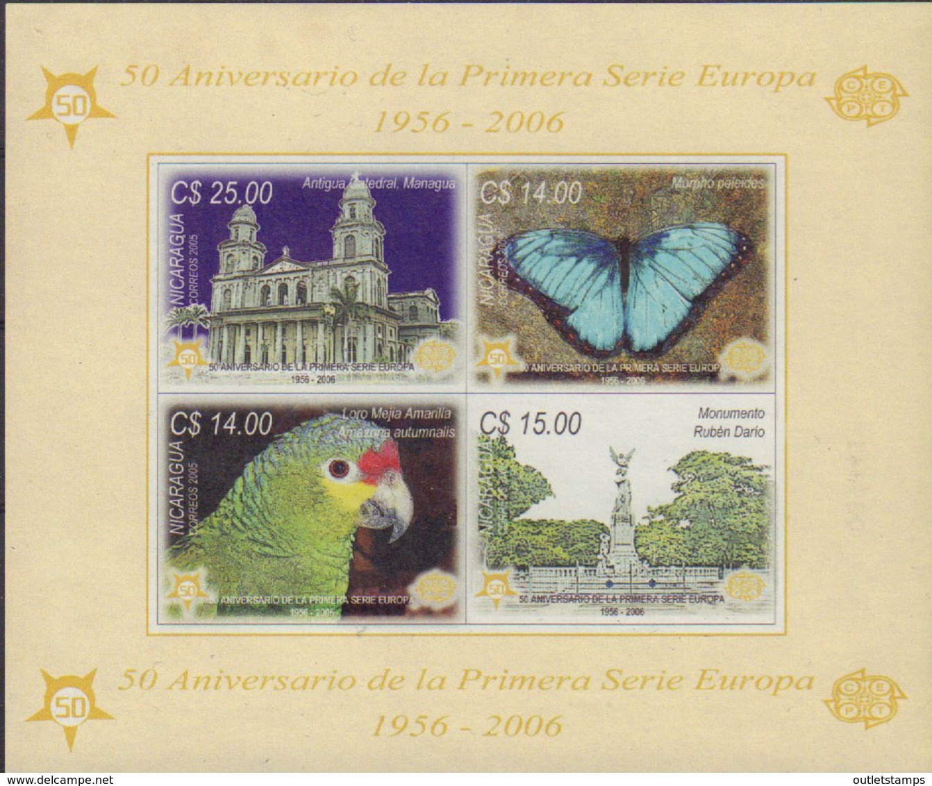 Ref. 191059 * NEW *  - NICARAGUA . 2005. 50th ANNIVERSARY OF EUROPA STAMP EMISSION. CINCUENTENARIO DE LA EMISION DE SELL - Nicaragua