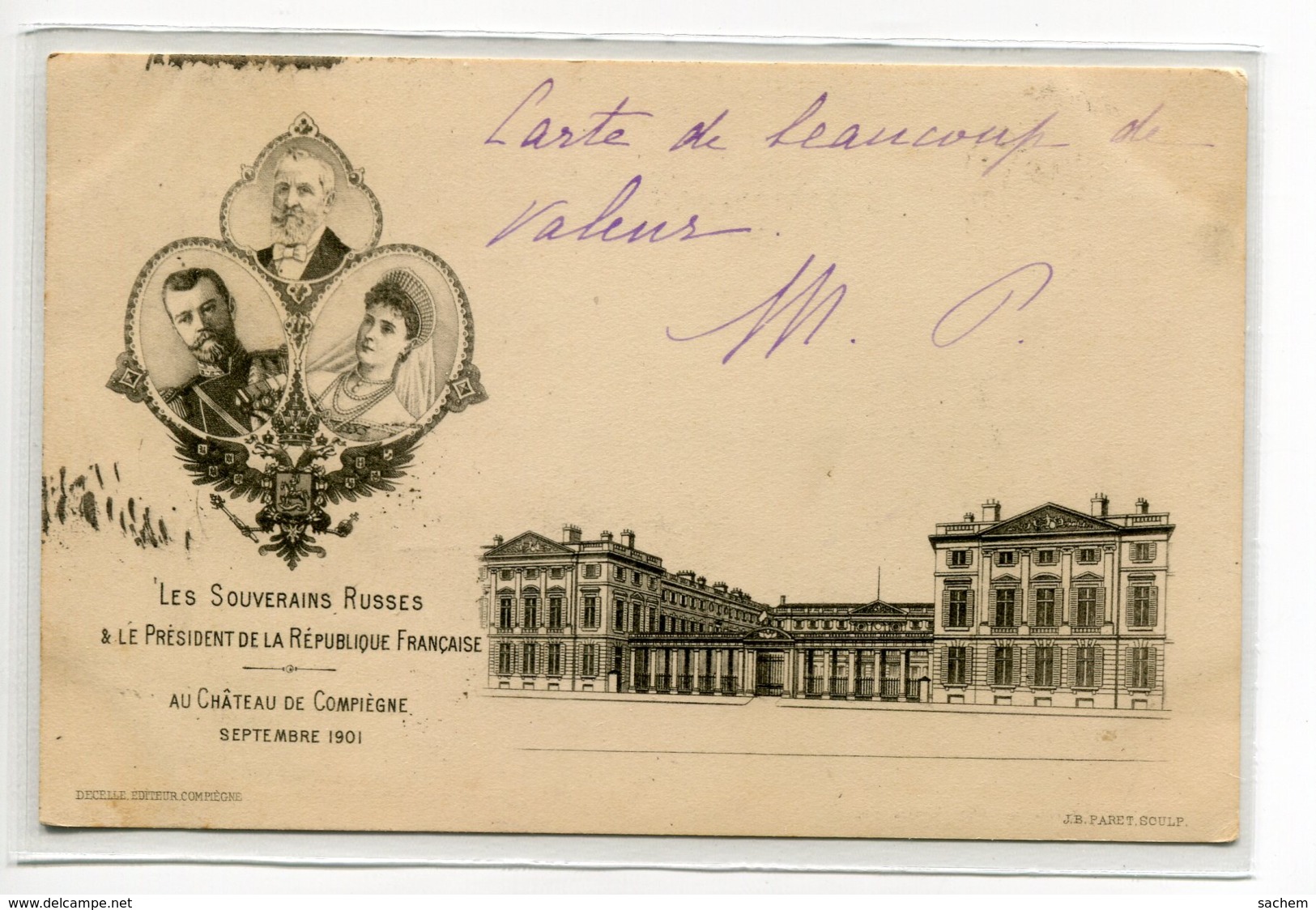 RUSSIE Les Souverains Russes Et Président Loubet Au Chateau De Compiègne Septembre  1901 - Edit Decelle Com    /D25-2018 - Russie