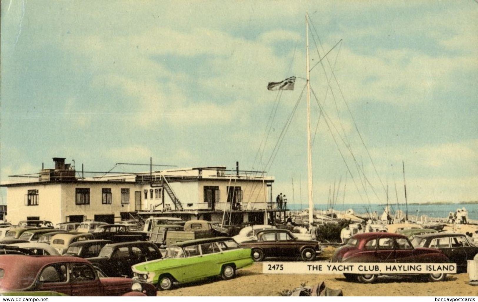 Hampshire, HAYLING ISLAND, The Yacht Club, Cars (1960) Postcard - Other & Unclassified