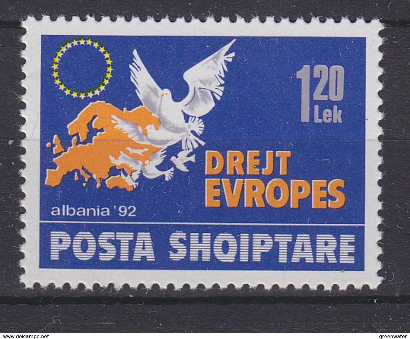 Albania 1992 Peace In Europe  1v ** Mnh (41311B) - Europese Gedachte
