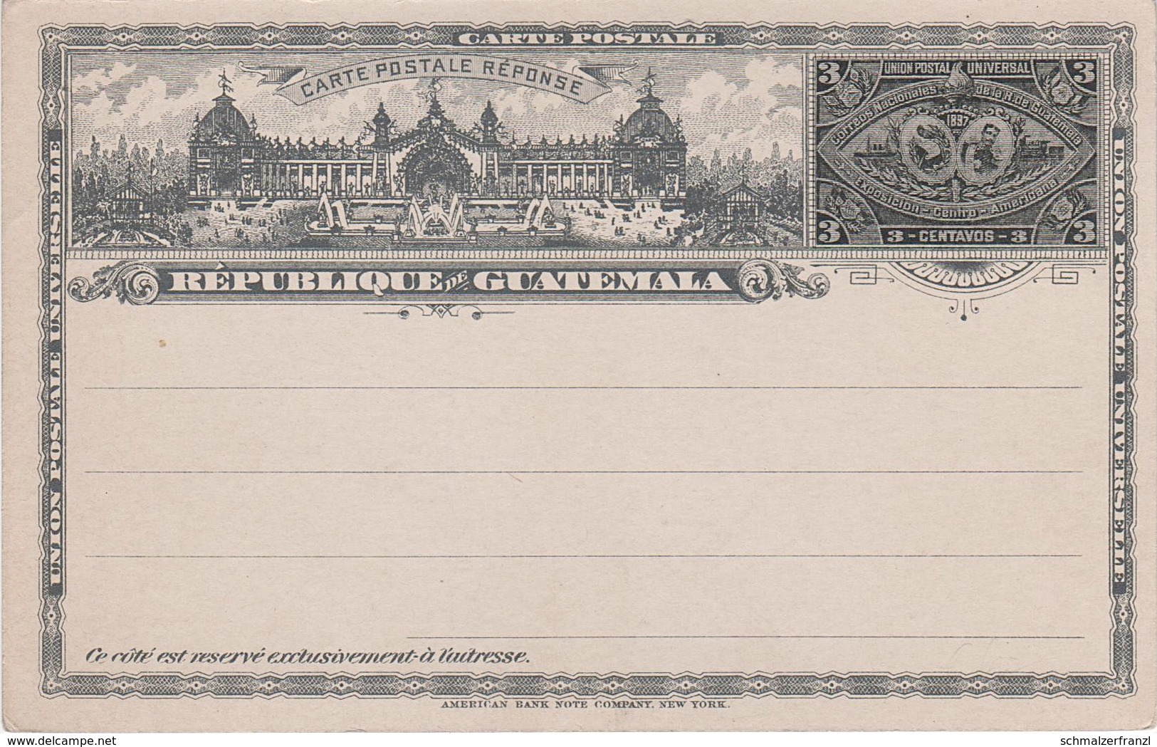 Litho AK Republica De Guatemala Servicio Postal Interior Correos Nacionales Ganzsache Entier Postal Stationery America - Guatemala