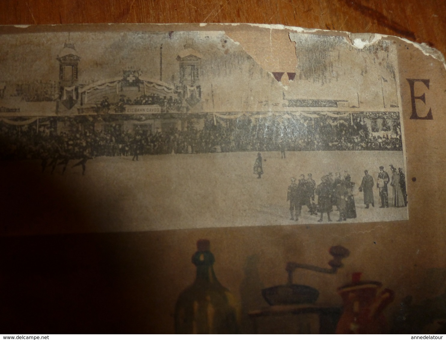 1899 Grand carton publicitaire ancien avec calendrier au dos LA SAMARITAINE -Grands Magasins de Nouveautés à PARIS..etc