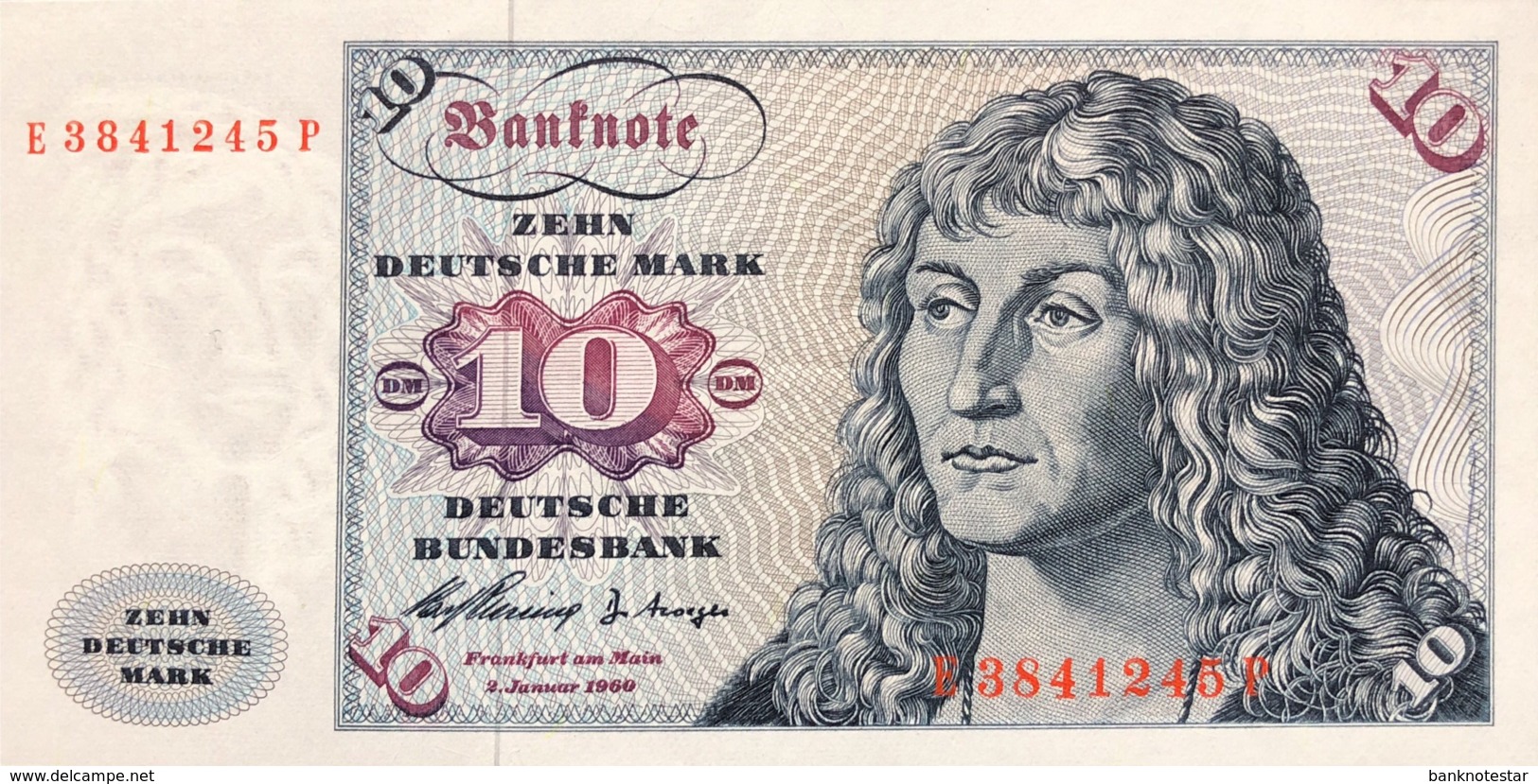 West Germany 10 Deutsche Mark 1960 UNC, Ro.263c/BRD-7c - 10 Deutsche Mark