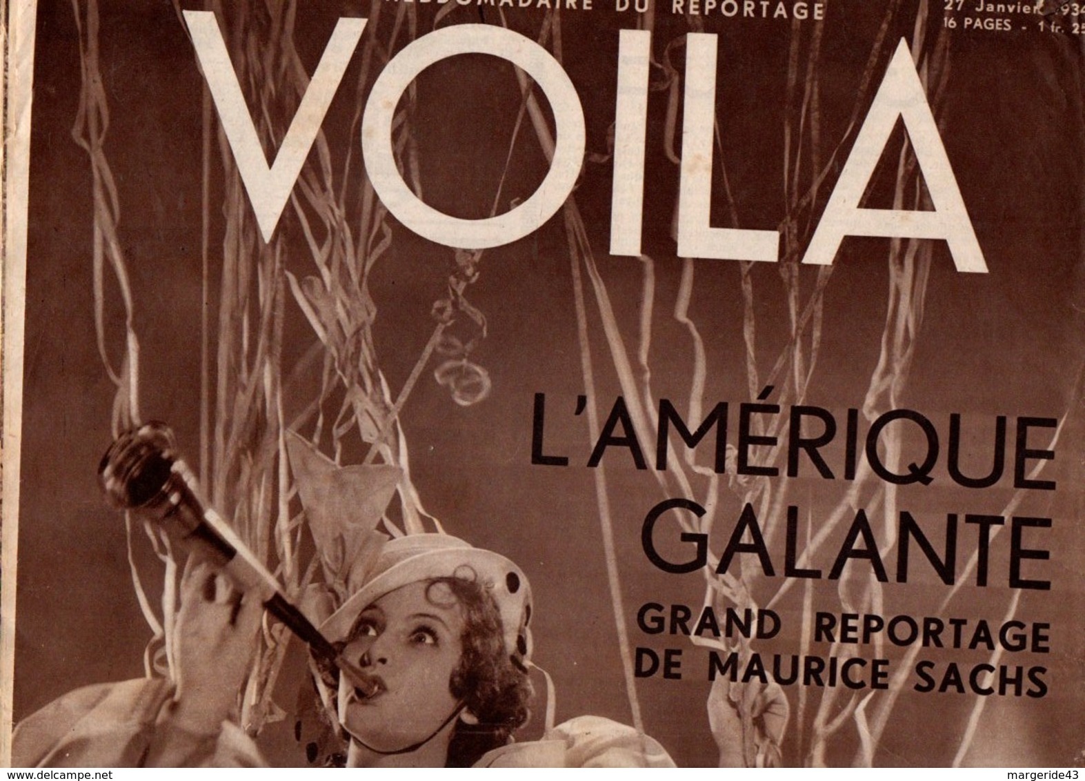 VOILA N°149 DU 27 JANVIER 1934 - ¨L'AMERIQUE GALANTE - UNE BLANCHE CHEZ DES NOIRS - Autres & Non Classés