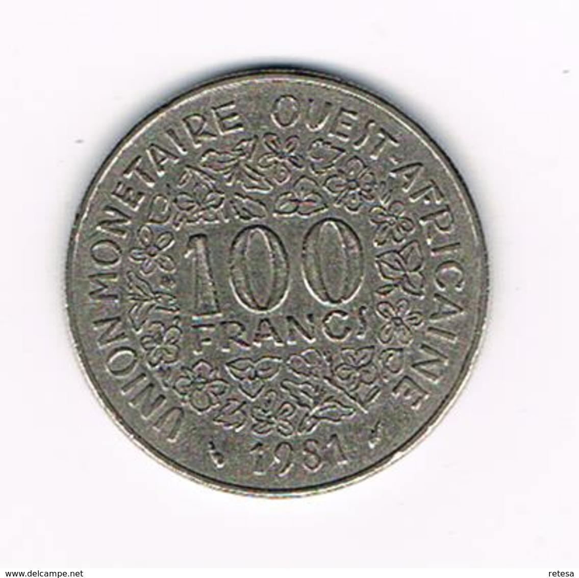 &  WEST AFRICAN STATES  100 FRANCS  1981 - Central African Republic