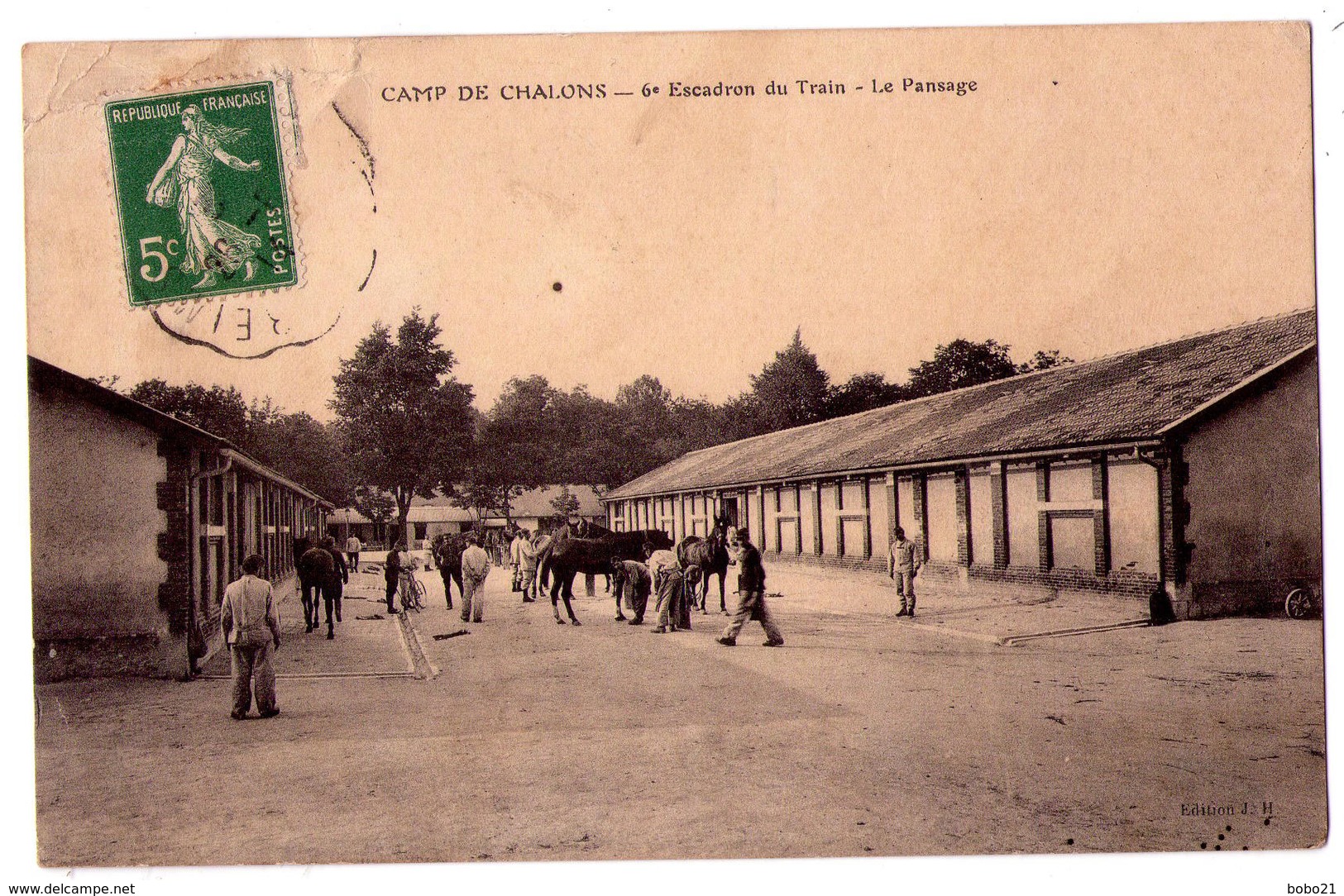 3272 - Camp De Chalon ( 51 ) - 6e Escadron Du Train ( Le Pansage ) - éd. J.HH. - - Camp De Châlons - Mourmelon