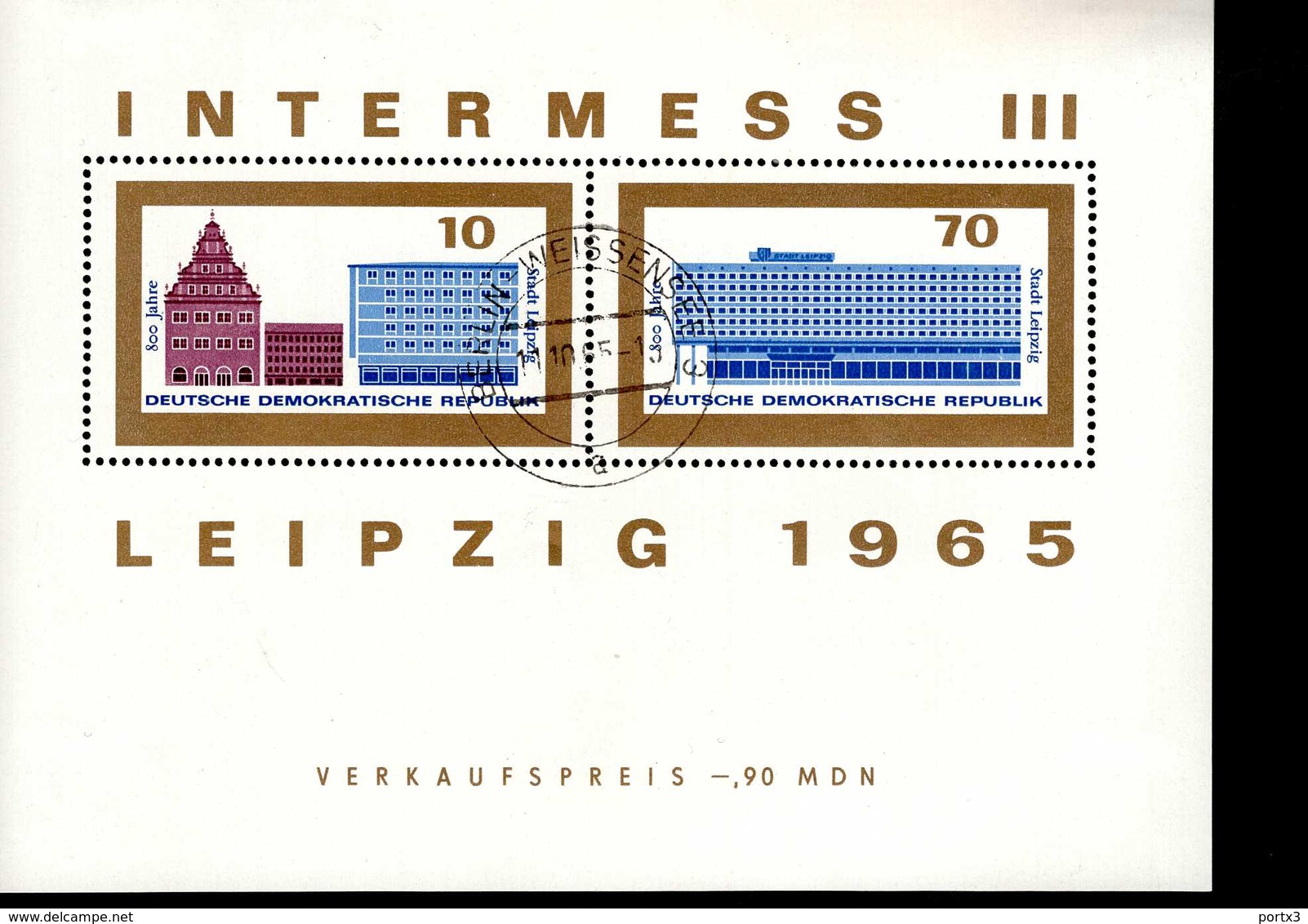 DDR Block 023 Leipziger Messe Gestempelt Used (3) - Other & Unclassified