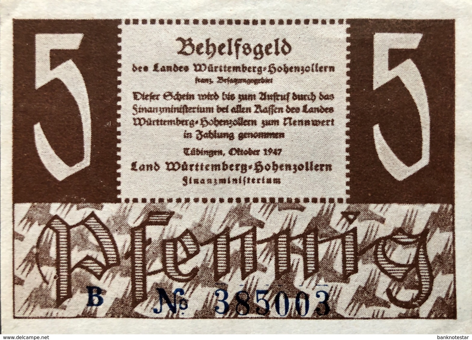 West Germany 5 Pfennig 1947 EF++, Ro.214a/FBZ-7a - Other & Unclassified
