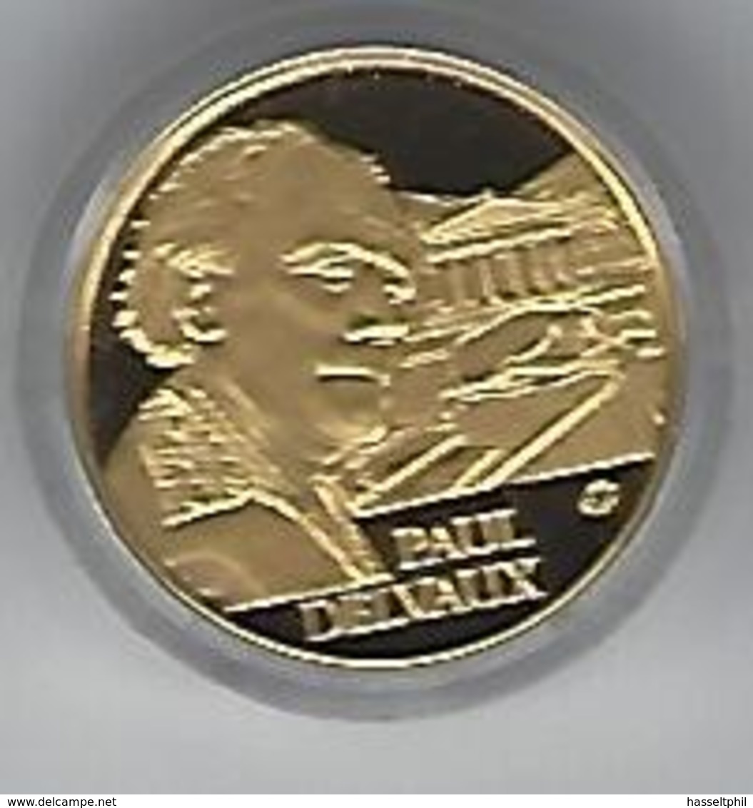 BELGIE - BELGIQUE Paul Delvaux - 50 Euro Gold In Box With Certificate - Belgique