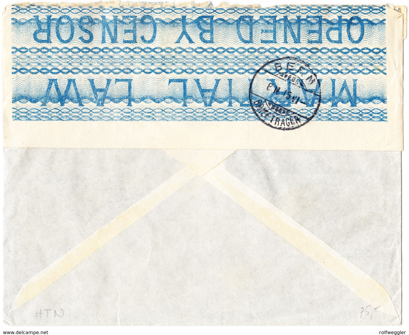 1915 Zensurierter R-Brief Aus Port Said An Ernst Zumstein Bern; Leichte Gebrauchsspuren - Lettres & Documents