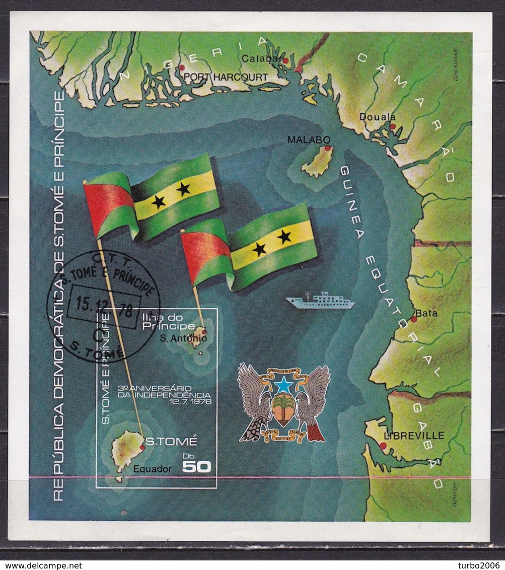 1978 Sao Tomé E Principe 3rd Dyear Of Independence Block 50 Db - Sao Tomé E Principe