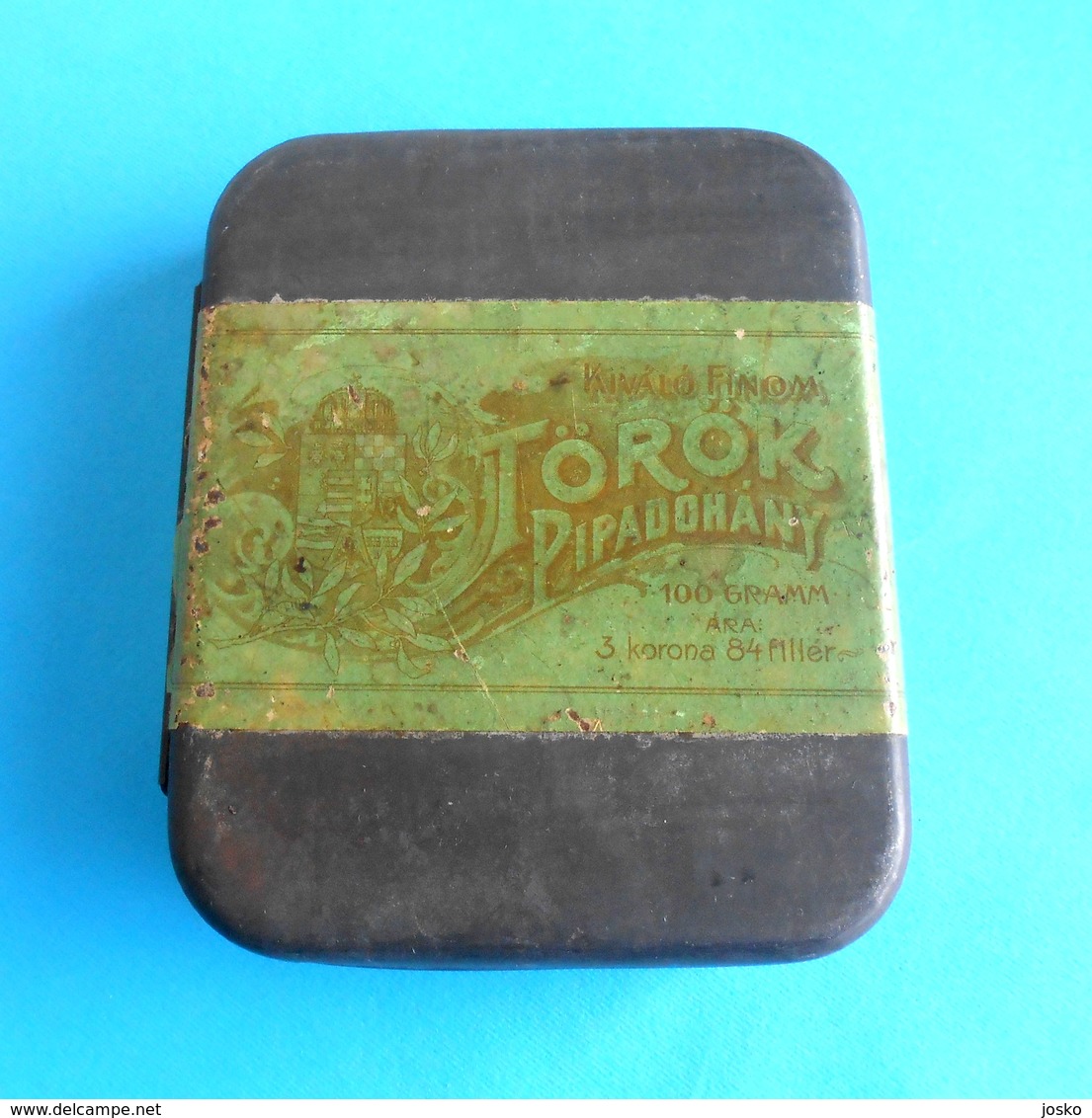 K.u.K. AUSTRIA-HUNGARY - TOROK Antique Tobacco Tin Box - Tax Stamp 1903.y. FIUME Now Rijeka - Croatia * Istria Croazia - Boites à Tabac Vides