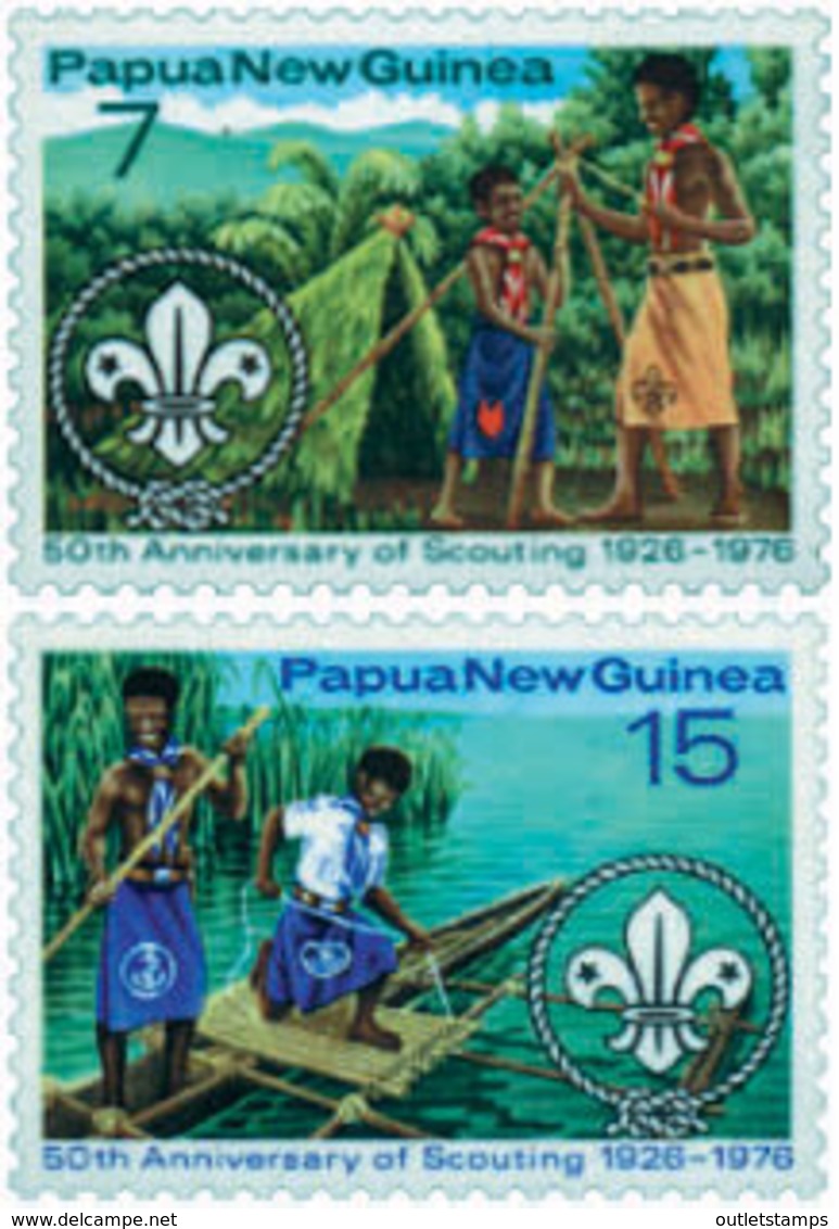 Ref. 45040 * NEW *  - PAPUA AND NEW GUINEA . 1976. 50th ANNIVERSARY OF THE SCOUTS. 50 ANIVERSARIO DEL ESCULTISMO - Papúa Nueva Guinea