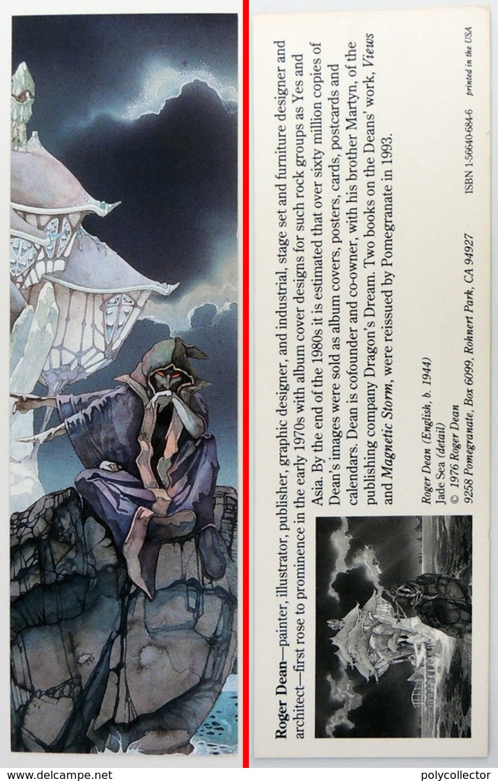 Ancien & Joli Marque-page éditions D'ART Pomegranate En Californie USA - ROGER DEAN : Jade Sea - Bookmarks