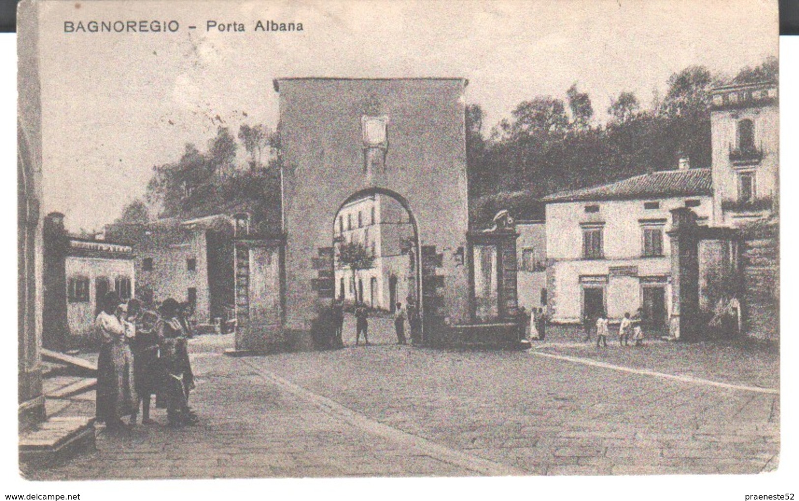 Viterbo-bagnoregio-porta Albana-viagg.1916-animata-rara - Viterbo