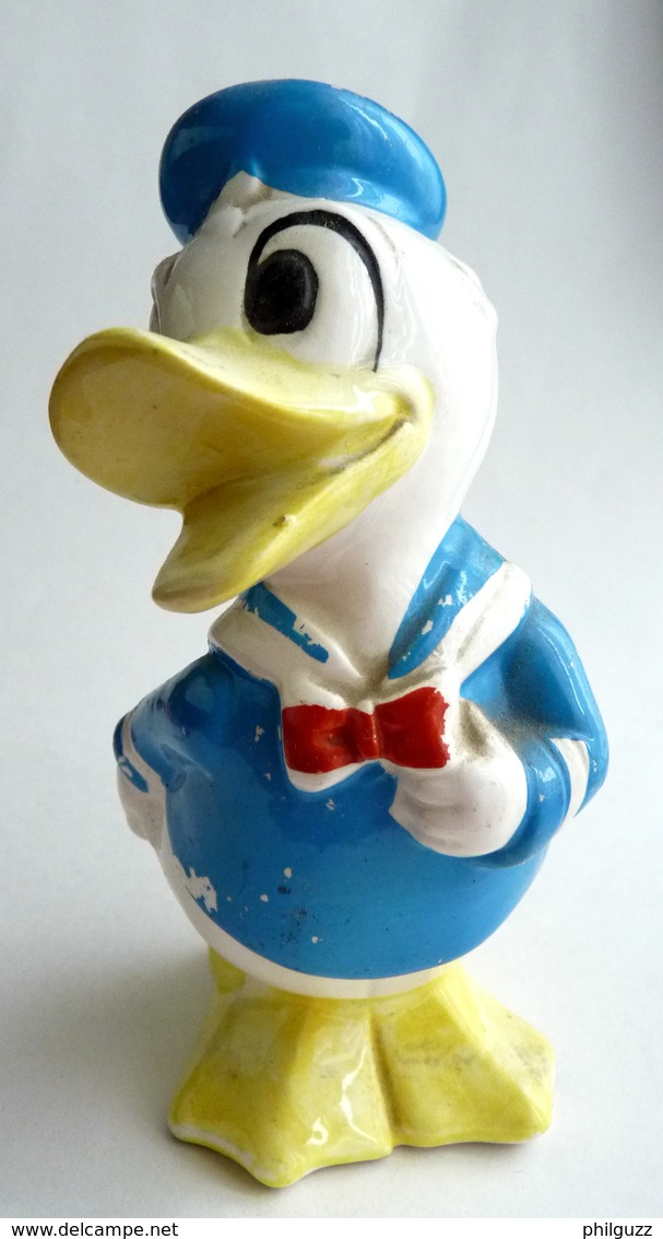 FIGURINE  TIRELIRE CERAMIQUE Ou EN BISCUIT DONALD - Disney