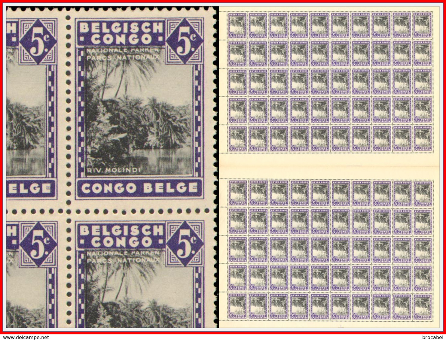 Congo 0197** Molindi Sheet / Feuille De 100  - 2 Panneaux De 50 - MNH- - Full Sheets