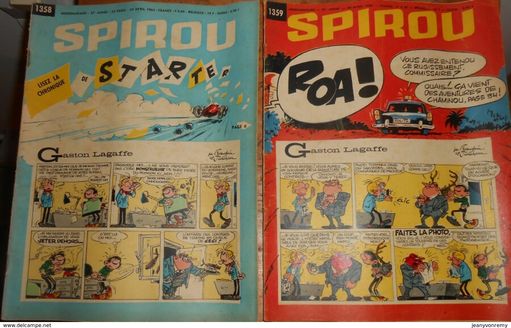 Spirou. Lot de 34 magazines.