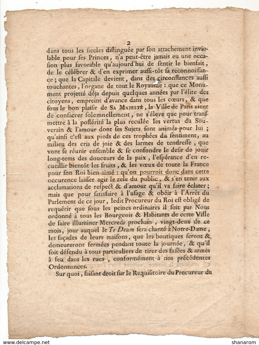 1763 // ORDONNANCE DE POLICE Du 18 Juin - Décrets & Lois