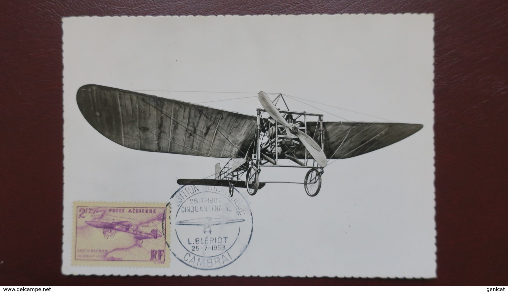 Carte Maximum France PA N° 7 Avion , Louis Bleriot Oblitéré Cambrai 1959 - 1930-1939