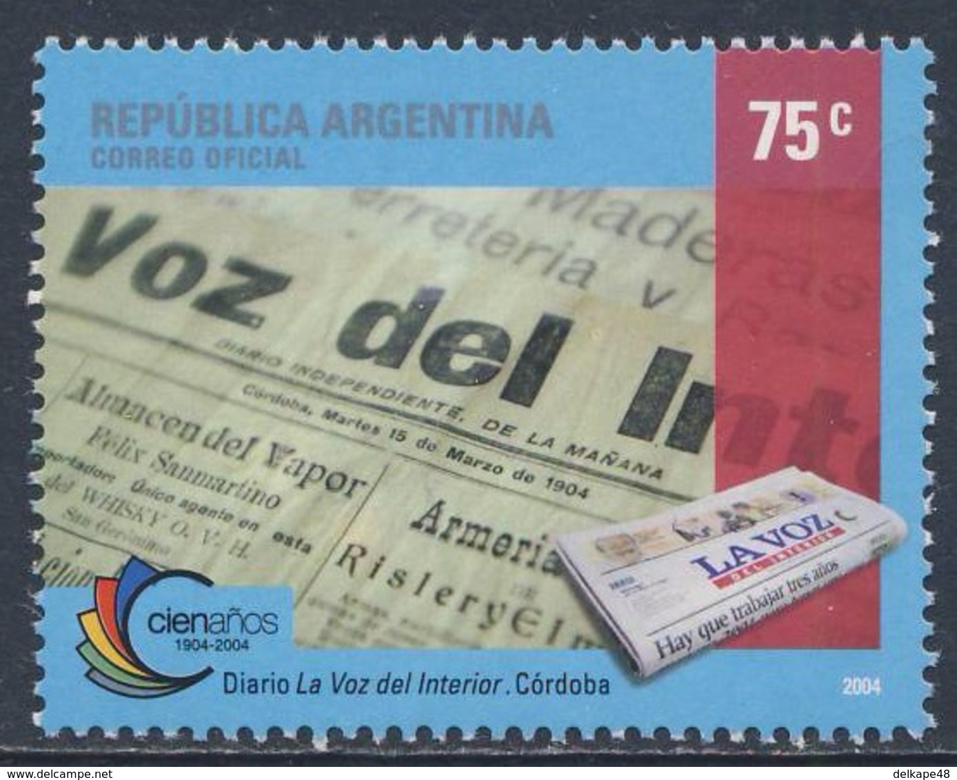 Argentina 2004 Mi 2881 SG 3021 ** Cent. "La Voz Del Interior" Newspaper / Zeitungsausgabe 2004 - Ongebruikt