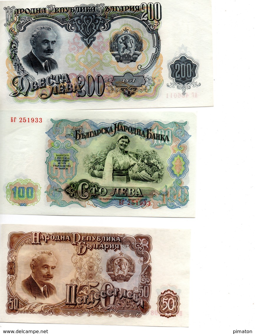 3 Billets De Bulgarie - Bulgarie