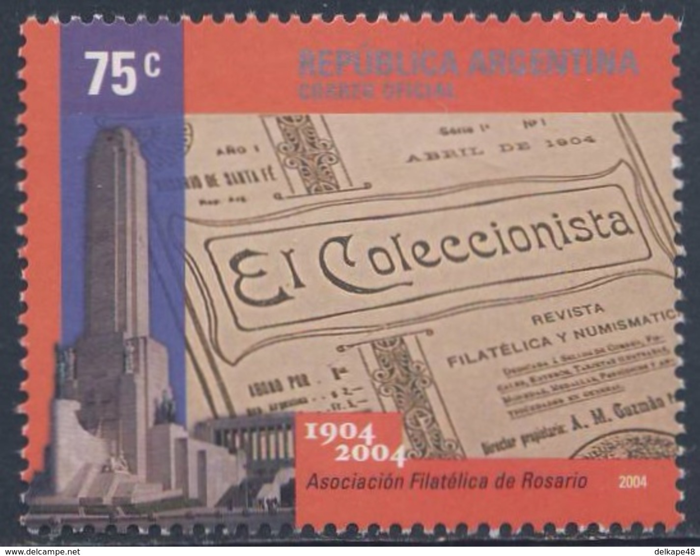 Argentina 2004 Mi 2936 SG 3066 ** Cent. "El Coleccionista" / Vereinszeitschrift Briefmarkensammlerverein Rosario - Ongebruikt