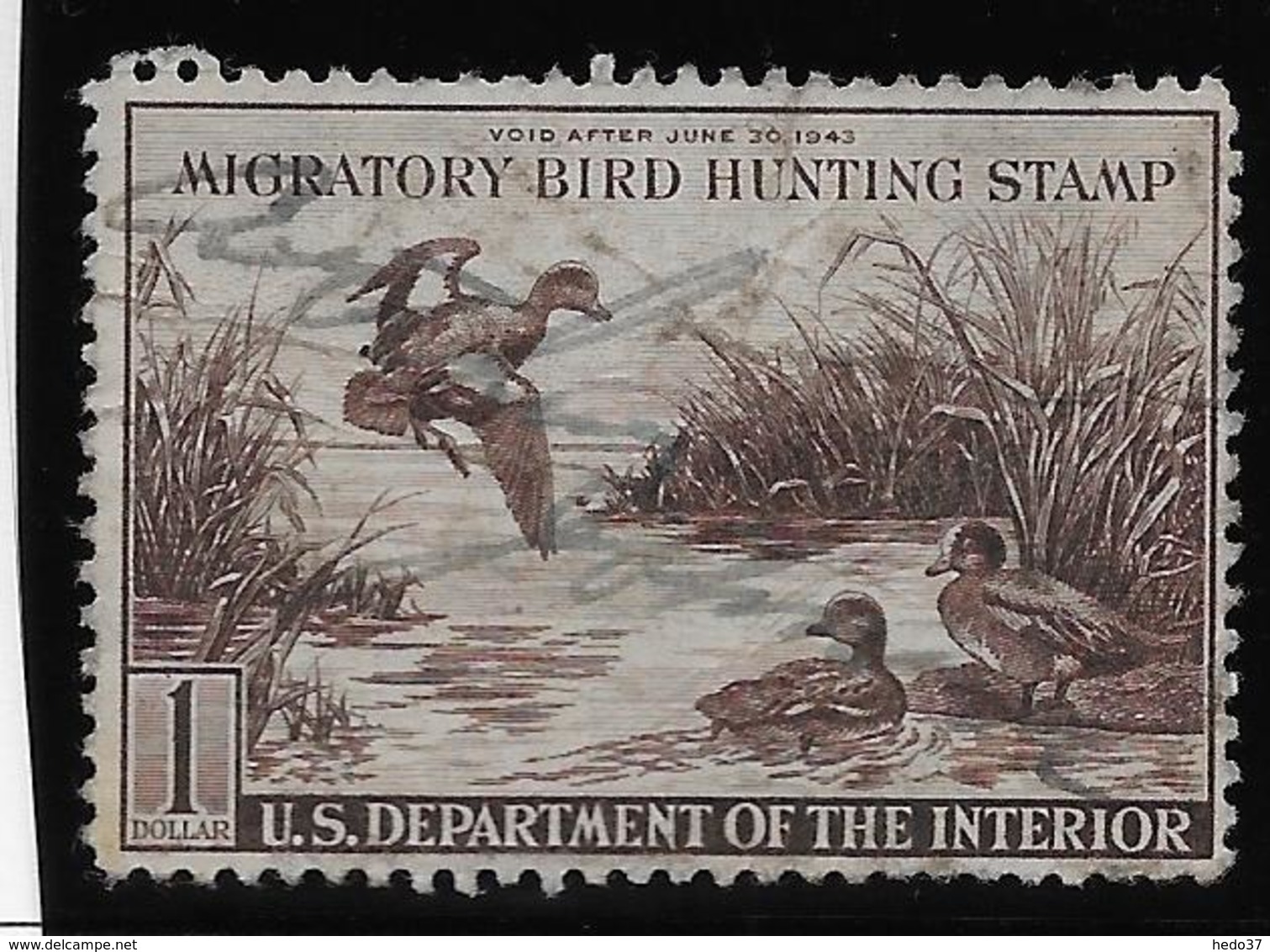 Etats Unis - Migratory Bird Hunting Stamp - 1943 - B/TB - Duck Stamps