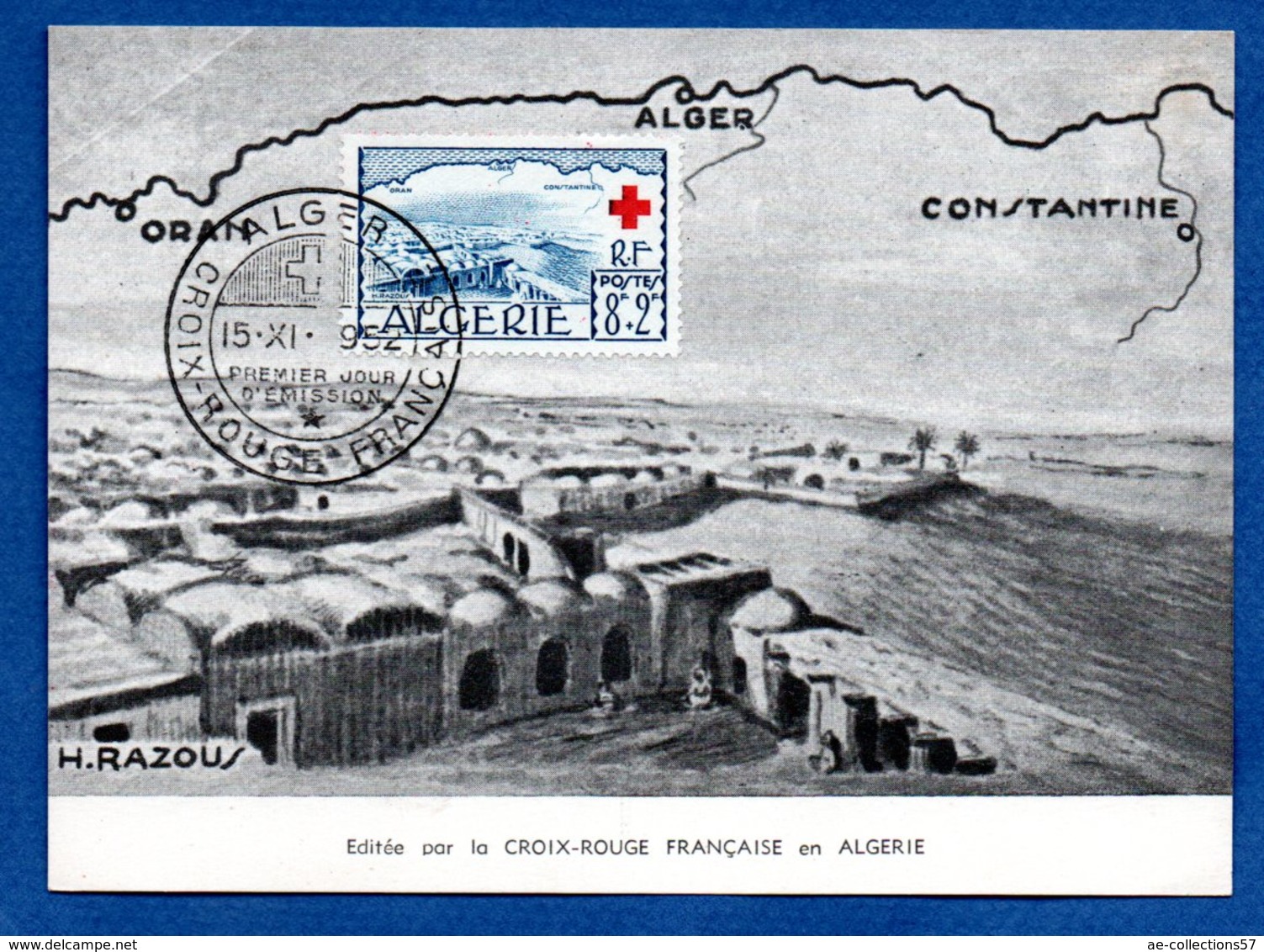 Carte / Croix Rouge Française / Alger / 15-11-1952 - Cartoline Maximum