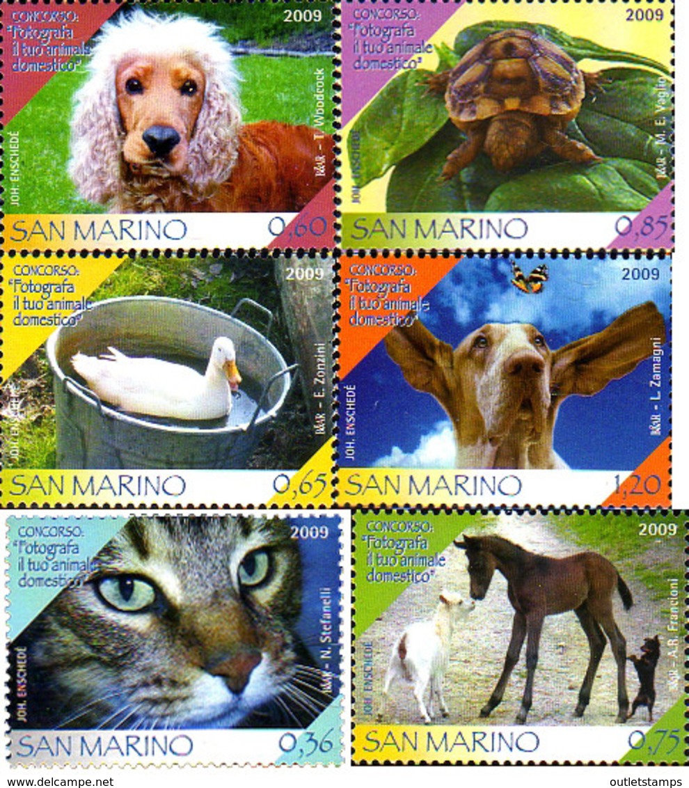 Ref. 240347 * NEW *  - SAN MARINO . 2009. PHOTOGRAPHY CONTEST YOUR PETS. CONCURSO DE FOTOS DE VUESTRO ANIMAL DE COMPA�IA - Nuevos