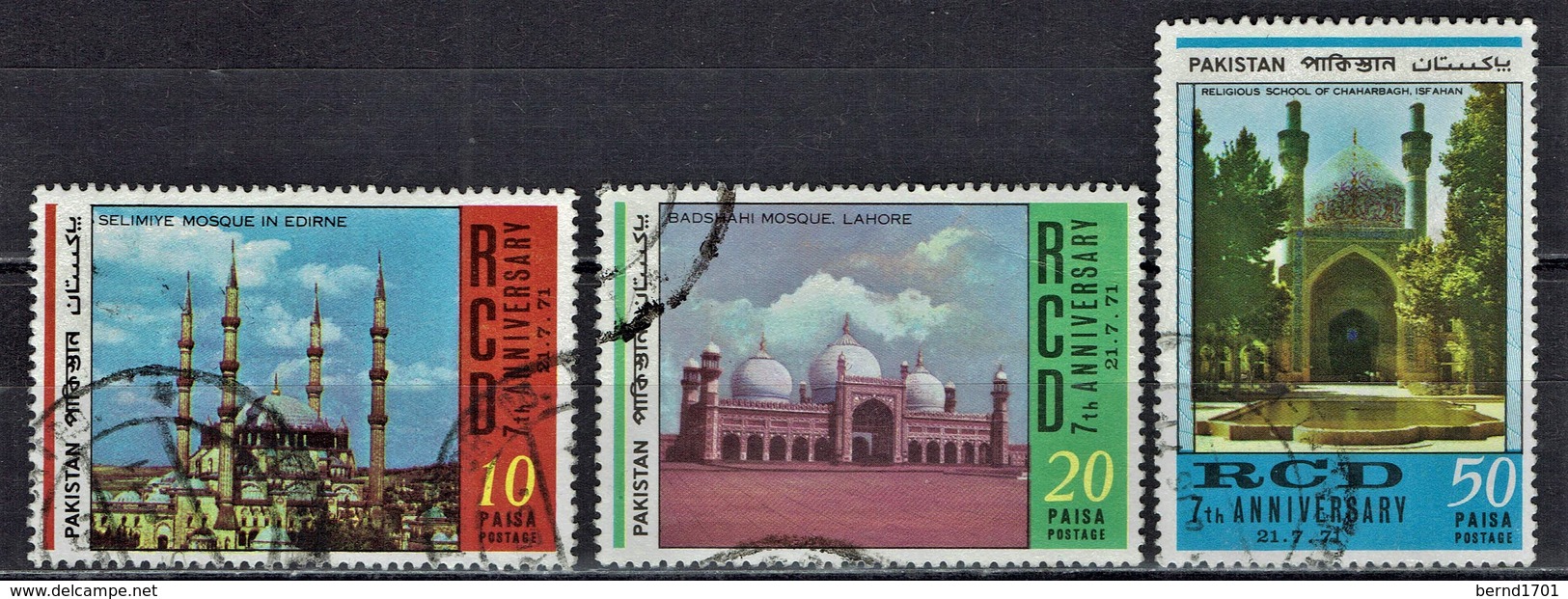 Pakistan - Mi-Nr 308/310 Gestempelt / Used (n697) - Moscheen Und Synagogen