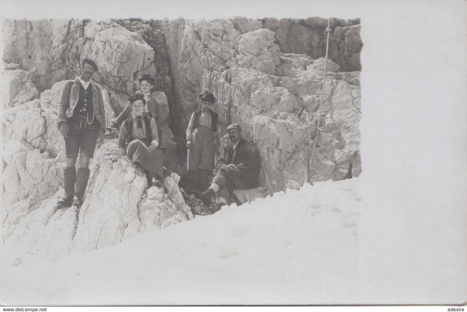 BERGSTEIGER - Alte Fotokarte - Bergsteigen