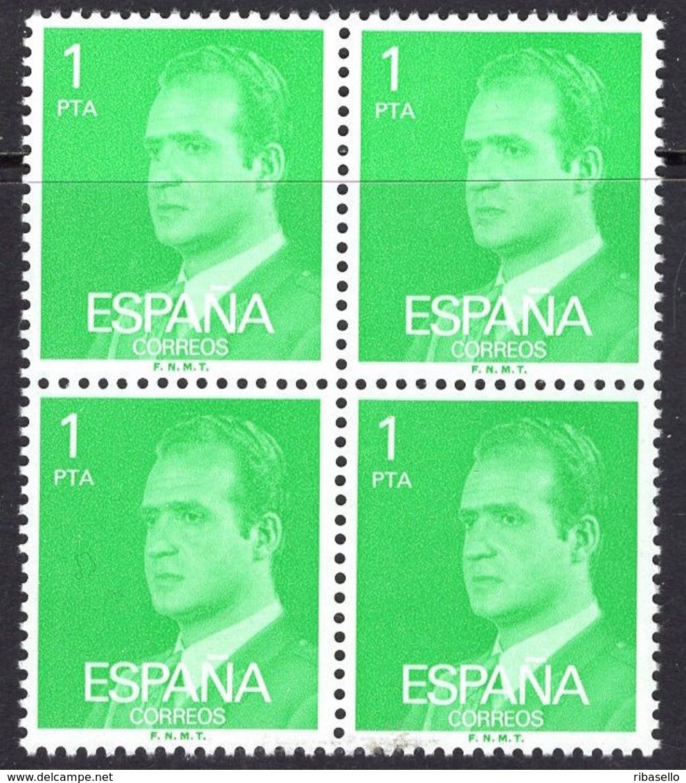 España 1981. Serie Básica Rey Fosforo. Ed 2390p Bloque De 4. MNH. **. - Variedades & Curiosidades