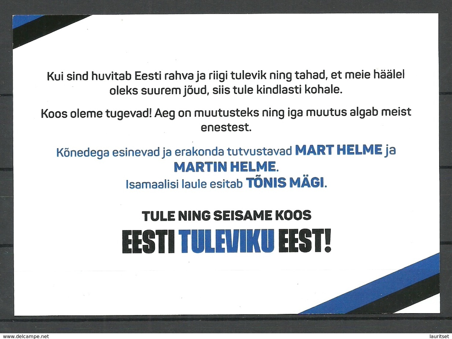 ESTLAND Politischer Wahlpropaganda 2018 EKRE - Estonie