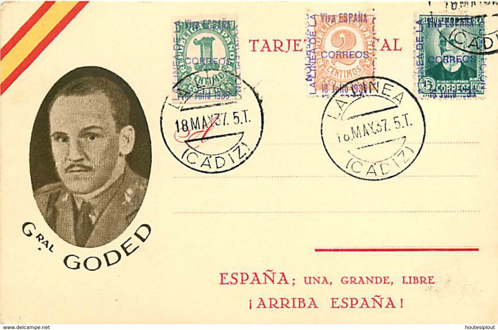 Espagne. 7 Documents De Propagande Franquiste + 1 Fragment De Lettre  1937 - Emissions Nationalistes