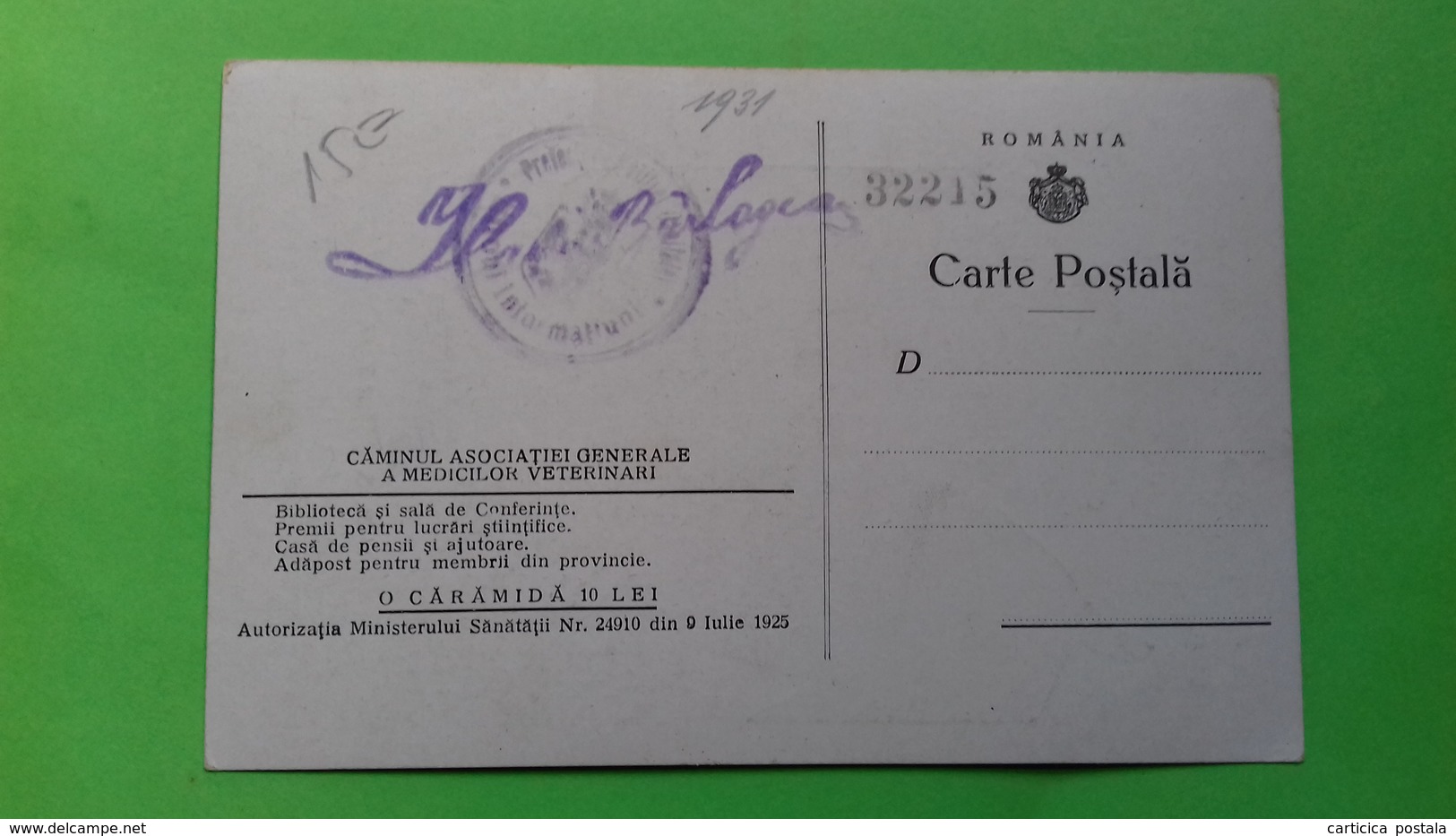 Romania, Roumanie, Rumaenien - Familia Regala  Regina Maria Carte Postala  Ajutor 10 Lei - Romania