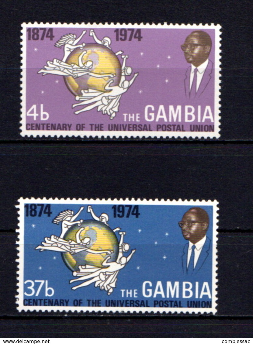 GAMBIA    1974    Centenary  Of  U P U    Set  Of  2    MNH - Gambia (1965-...)