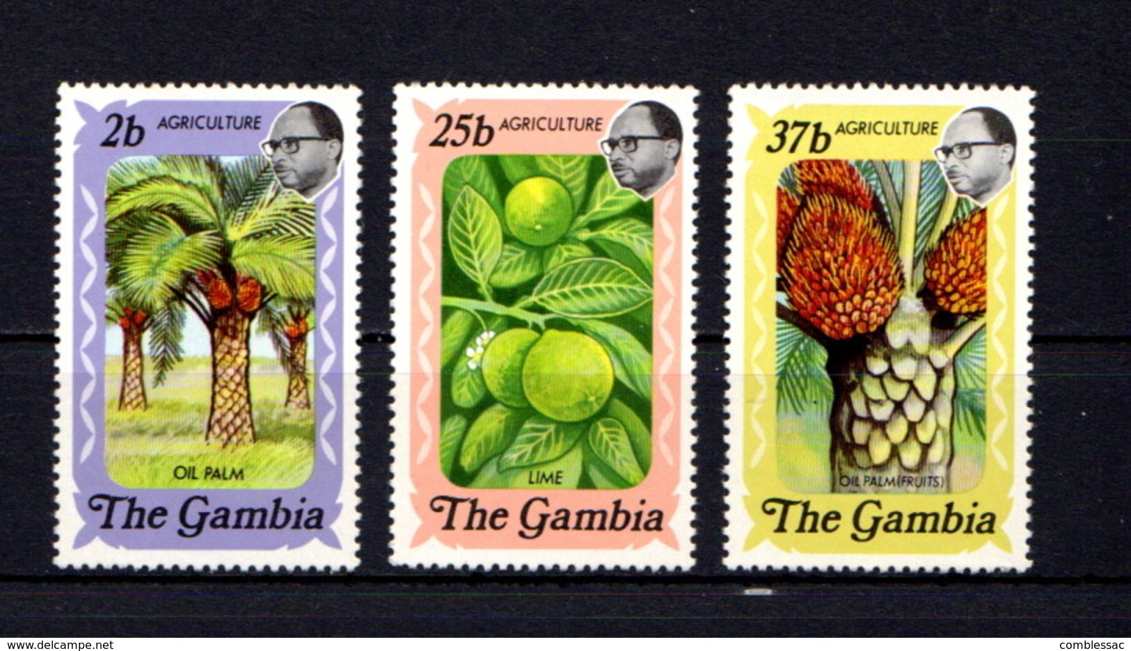 GAMBIA    1973    Agriculture   2nd  Series    Set  Of  3    MNH - Gambia (1965-...)