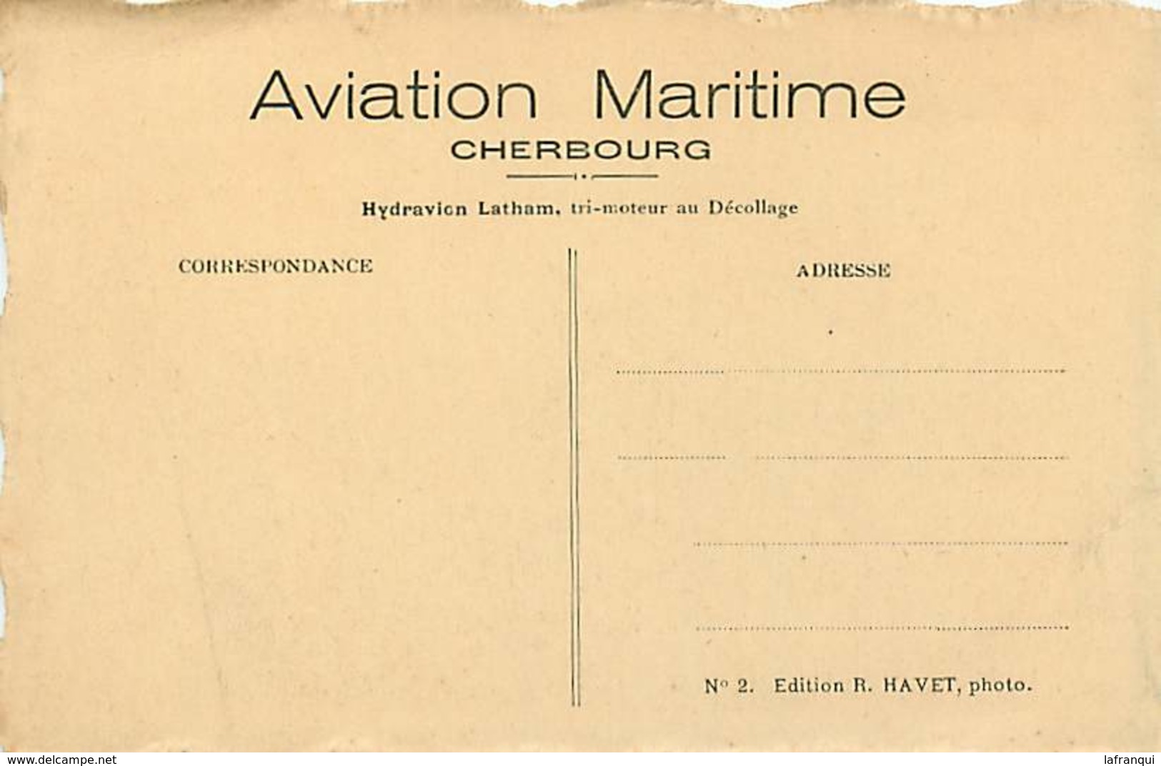 Themes Div- Ref Y746-aviation -avions -avion - Aviation Maritime -cherbourg -manche -hydravion Latham   - - Autres & Non Classés