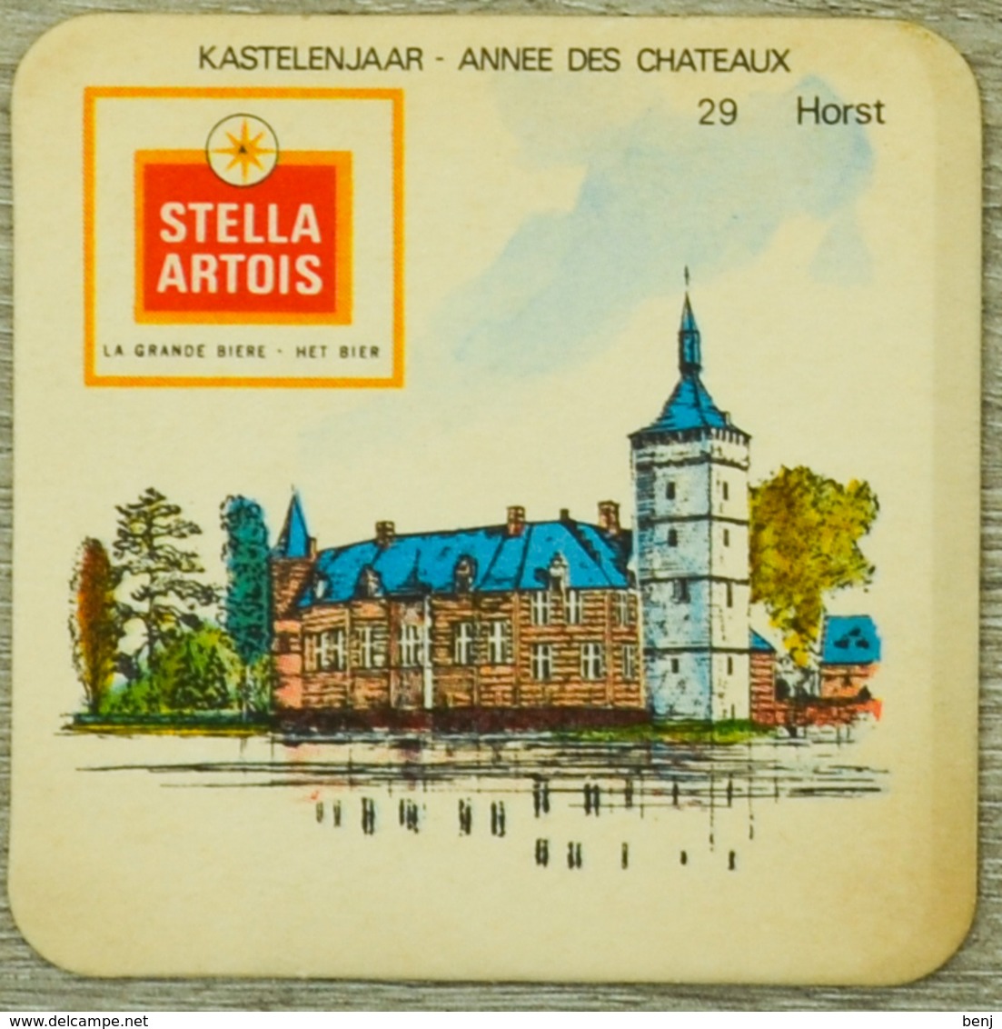 Sous-bock STELLA ARTOIS 29 Horst Kastelenjaar Année Des Chateaux Bierdeckel Beermat Bierviltje (CX) - Sous-bocks