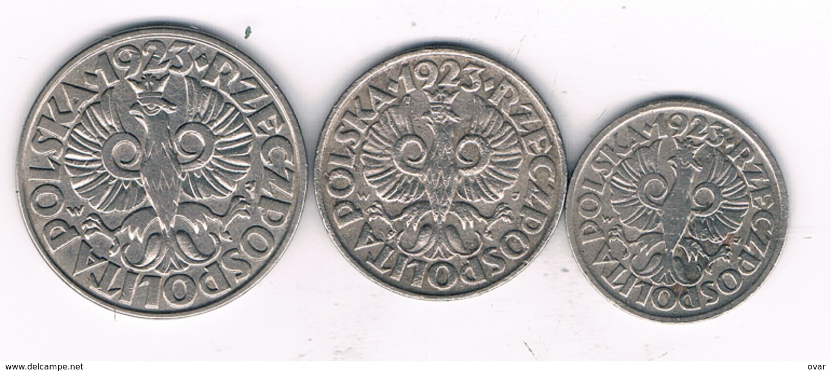 10 , 20 , 50 GROSZY 1923 POLEN /7741/ - Poland