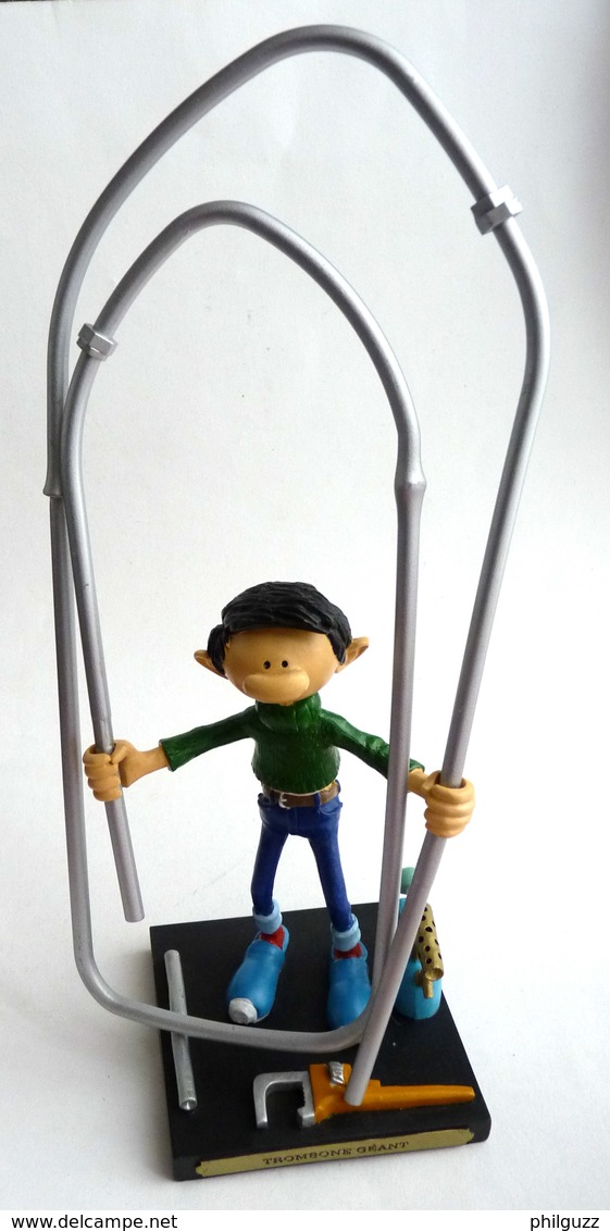 FIGURINE HACHETTE EN RESINE GASTON LES INVENTIONS TROMBONE GEANT N°04 2007 - Little Figures - Plastic